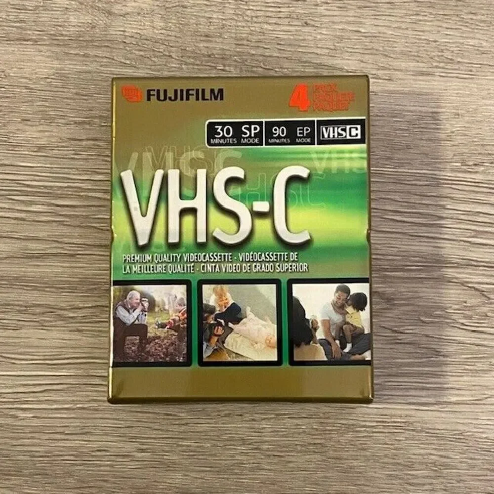 New FujiFilm VHS-C 4 Pack TC-30 Video Cassette Tape